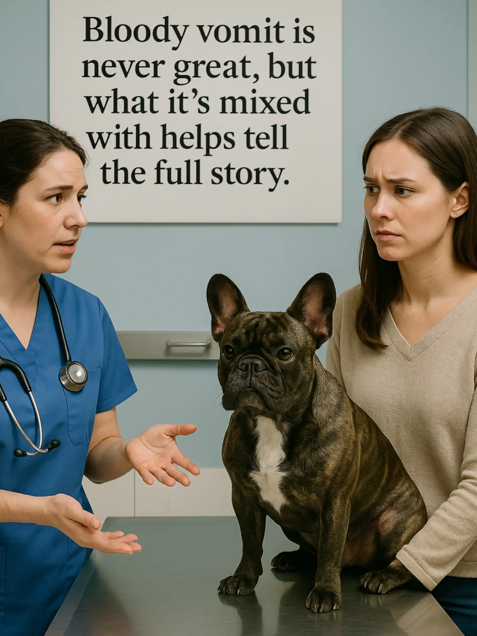 Bloody vomit is never great, but what it’s mixed with helps tell the full story