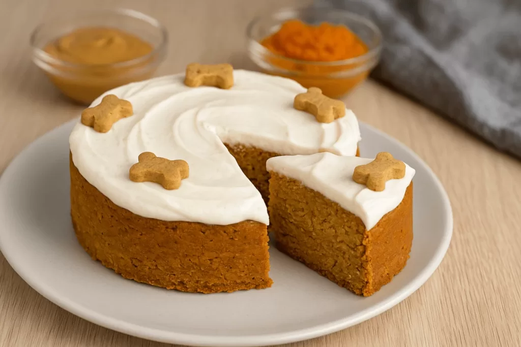Peanut Butter & Pumpkin Dog Cake